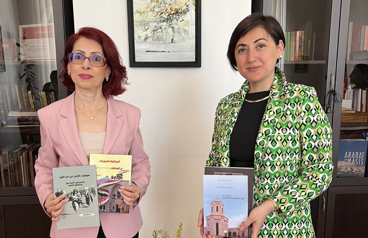 Чрезвычайный и Полномочный Посол Сирийской Арабской Республики в Республике Армения д-р Нора Арисян посетила Национальную библиотеку Армении